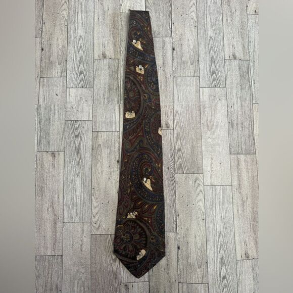 Looney Tunes Mania Tasmanian Devil Vintage Silk Tie - Picture 1 of 4